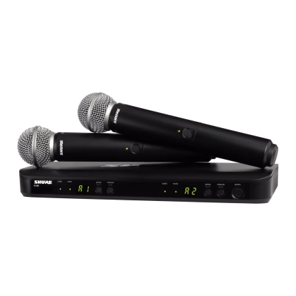 Shure BLX288/SM58 Wireless Dual Vocal System with two SM58 K3E