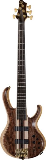 Ibanez Premium BTB1835 5-string Electric Bass with Bubinga Top/Back, Ash Body, Panga Panga/Bubinga/Maple Neck, Panga Panga Fretboard